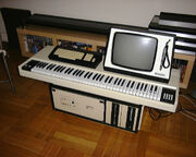 A Fairlight CMI sampler (the very first digital sampler ever made) was used as well.