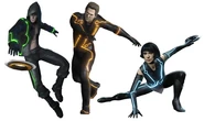 Gibson (left), Clu 2 (middle), Quorra (right) Multiplayer Skins