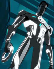 Tron in white suit