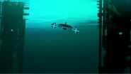 The Submersible underwater.