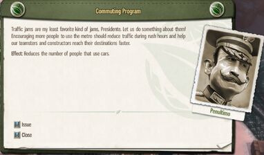 Tropico 5 Edict Commuting