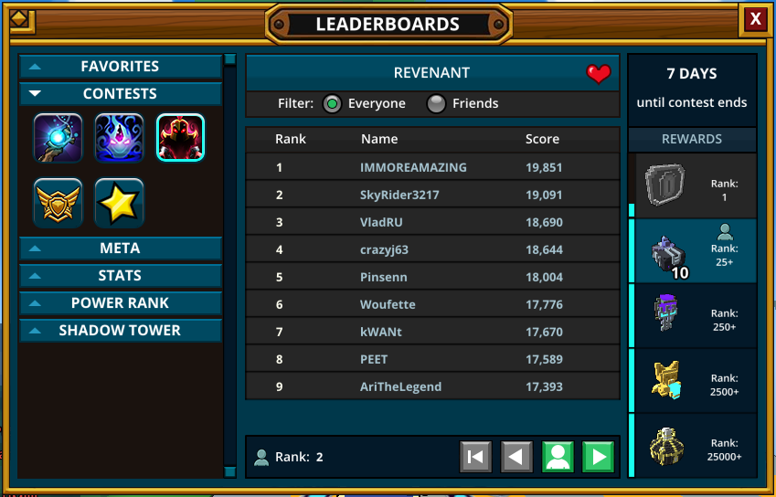 Leaderboards - Construct Master Collection