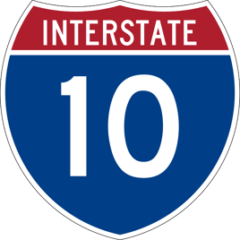 Interstate 10 Schild