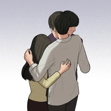Jooheon reassuring Suho and his sister (Ep