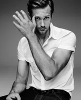 Alexander Skarsgard on a photoshoot for Calvin Klein.