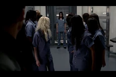 Jason in general population at the behest of Sarah Newlin