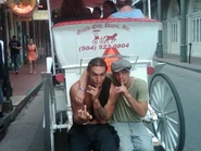 Michael Raymond-James with Jason Momoa in New Orleans
