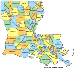 Louisiana-county-map