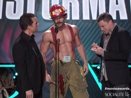 Joe Manganiello, Matthew McConaughey, and Channing Tatum at the 2012 MTV Movie Awards