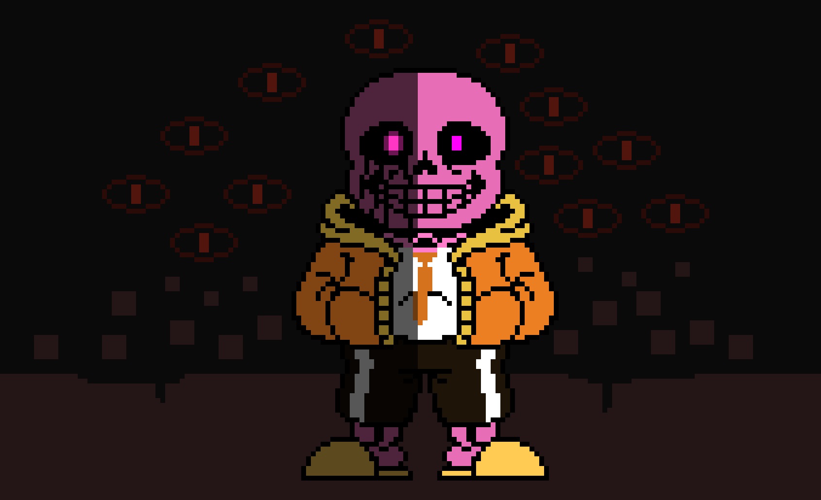 Sans pixel-art by ProfessorDabstep on Newgrounds