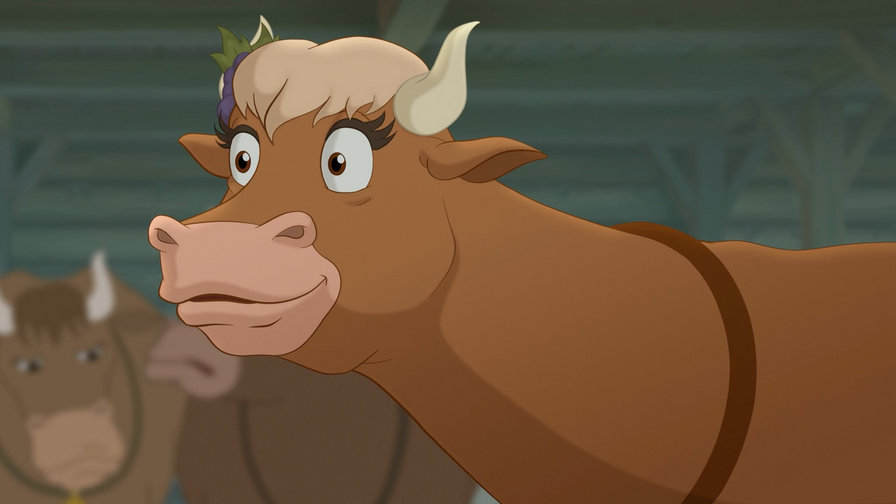 Корова с большими ресницами из мультика фото