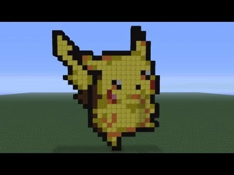 Minecraft Pixel Art: Pikachu Sprite Tutorial Tsmc-minecraft Wiki Fandom