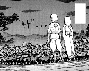 Akito and Arumi attacked by villagers.png