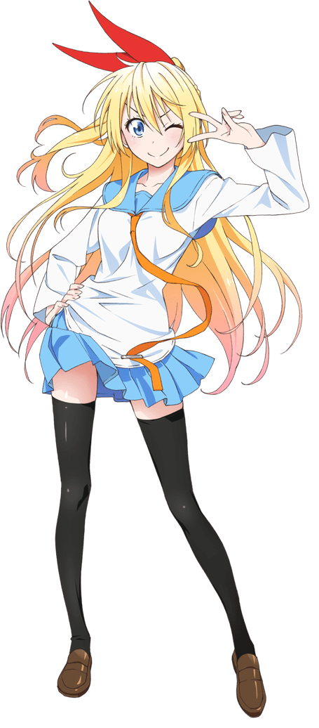 Image of anime girl with ribbon in hair