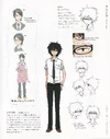 Natsuki's concept art as shown in the official illustrations book.