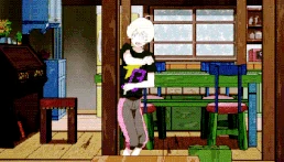 Haru's playful personality, as seen with him dancing.