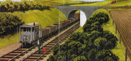 The bridge in a Railway Series pop-up book