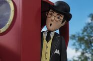 Mr. Percival in Skarloey's cab