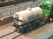 A milk tanker with a face at the Discover Thomas & Friends Exhibition