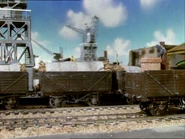 Brown 7-plank trucks