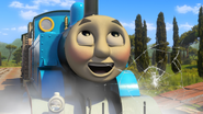 Thomas' "singing" breaks the camera lens