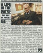 "A Life in the Day of the Rev. W. Awdry" on the Sunday Times Magazine (16 May 1982)