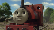 Skarloey's smiling face as it appeared in both the seventh and ninth series... (2003, 2005)