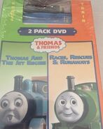 Thomas and the Jet Engine and Races, Rescues and Runaways 2 Pack DVD with Wooden Railway Caroline