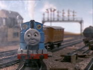 (Note: Thomas' eyes are misaligned and Annie and Clarabel's names are missing)