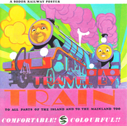 A North Western Railway poster featuring Thomas and Gordon