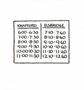 Knapford's timetable in Learn With Thomas