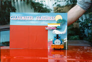 Model signage for Clearwater Features at Shepperton Studios during production of Series 2