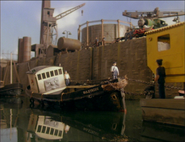 Bulstrode being towed away