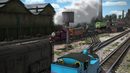 Judy and Jerome with Thomas, Ryan, Daisy and Diesel in the twenty-first series