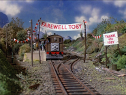 "Farewell Toby" and "Thank you Toby" signs