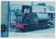 A Futaba FP-R103F receiver next to a photo of Talyllyn