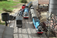 A scrapped brake van at Jem Cole's Yard