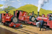 Skarloey with Rheneas and Sir Handel