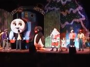 Santa Claus with Thomas and Sir Topham Hatt at the ABC for Kids Christmas Spectacular concert