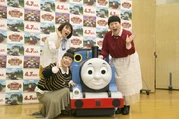Kazuko Kurosawa, Tomoko Murakami and Miyuki Oshima at a press conference for Journey Beyond Sodor