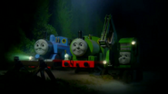 Thomas' grinning face that only appeared in the Jack and the Sodor Construction Company series episode, Percy's Scary Tale (2003/2006)