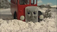 Bertie stuck in snow