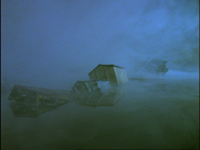 Salt vans sinking underwater
