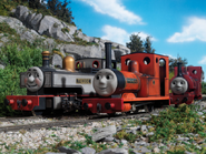 Rheneas and Skarloey racing with Freddie