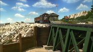 Toby, Annie and Clarabel at Bluff's Cove