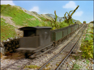 A brake van in a runaway train