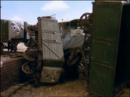Some trucks in a turntable well
