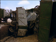 Troublesome Trucks pushed into the turntable well by Oliver