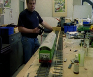 David Eves holding BoCo's transmitter