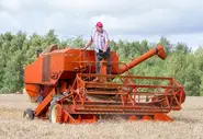 A Bamford combine harvester